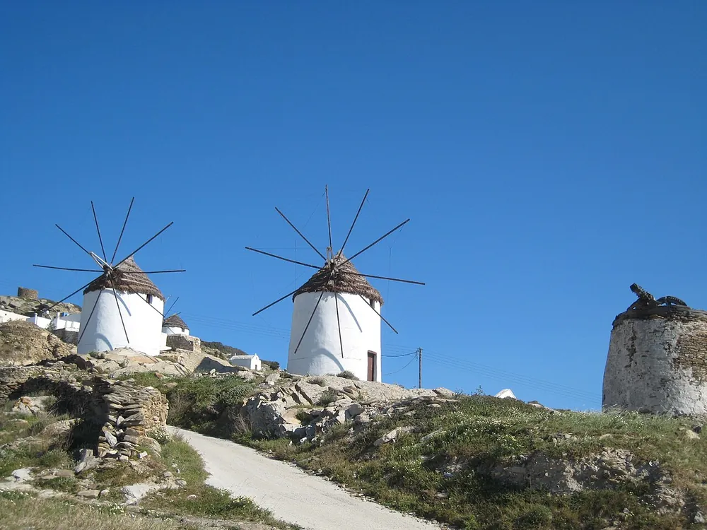 Windmills on Ios in the Cyclades