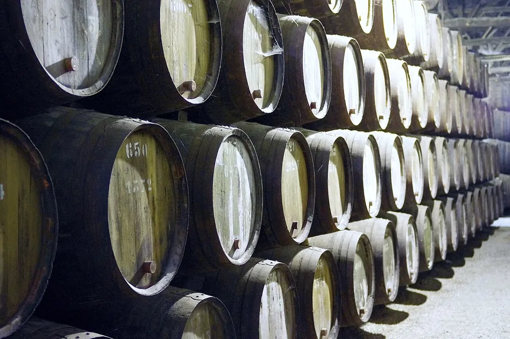 Port barrels in a Vila Nova de Gaia cellar